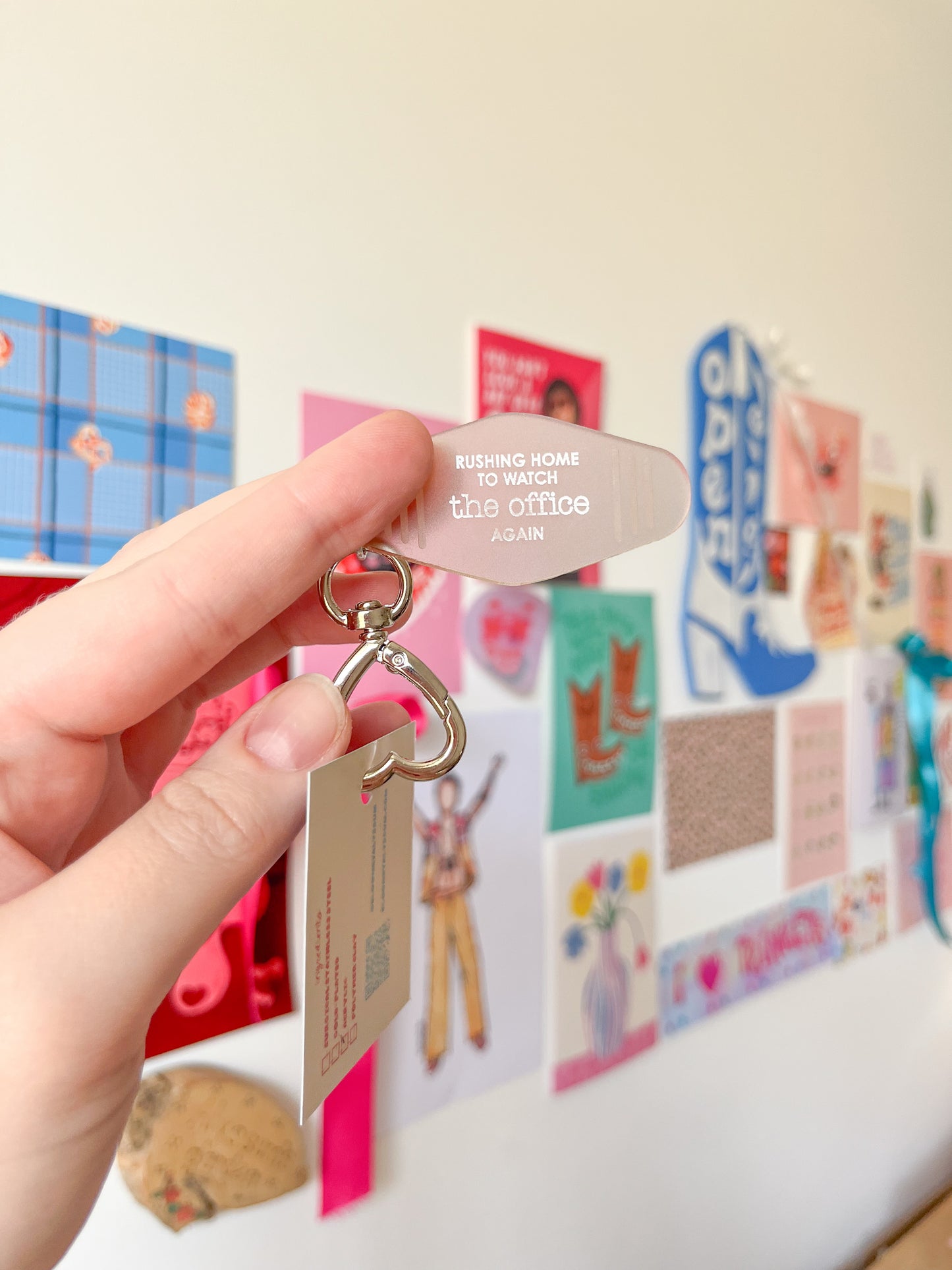 the office keychain brown