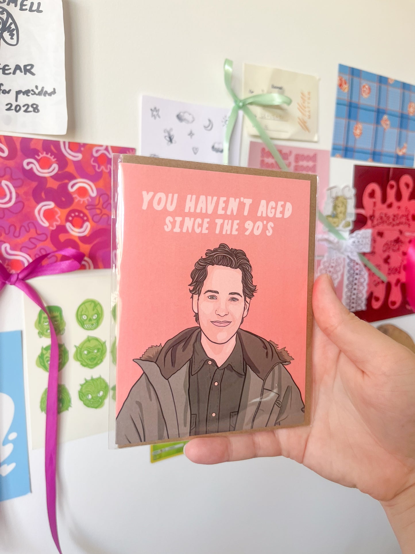 you haven't aged since the 90s - paul rudd card