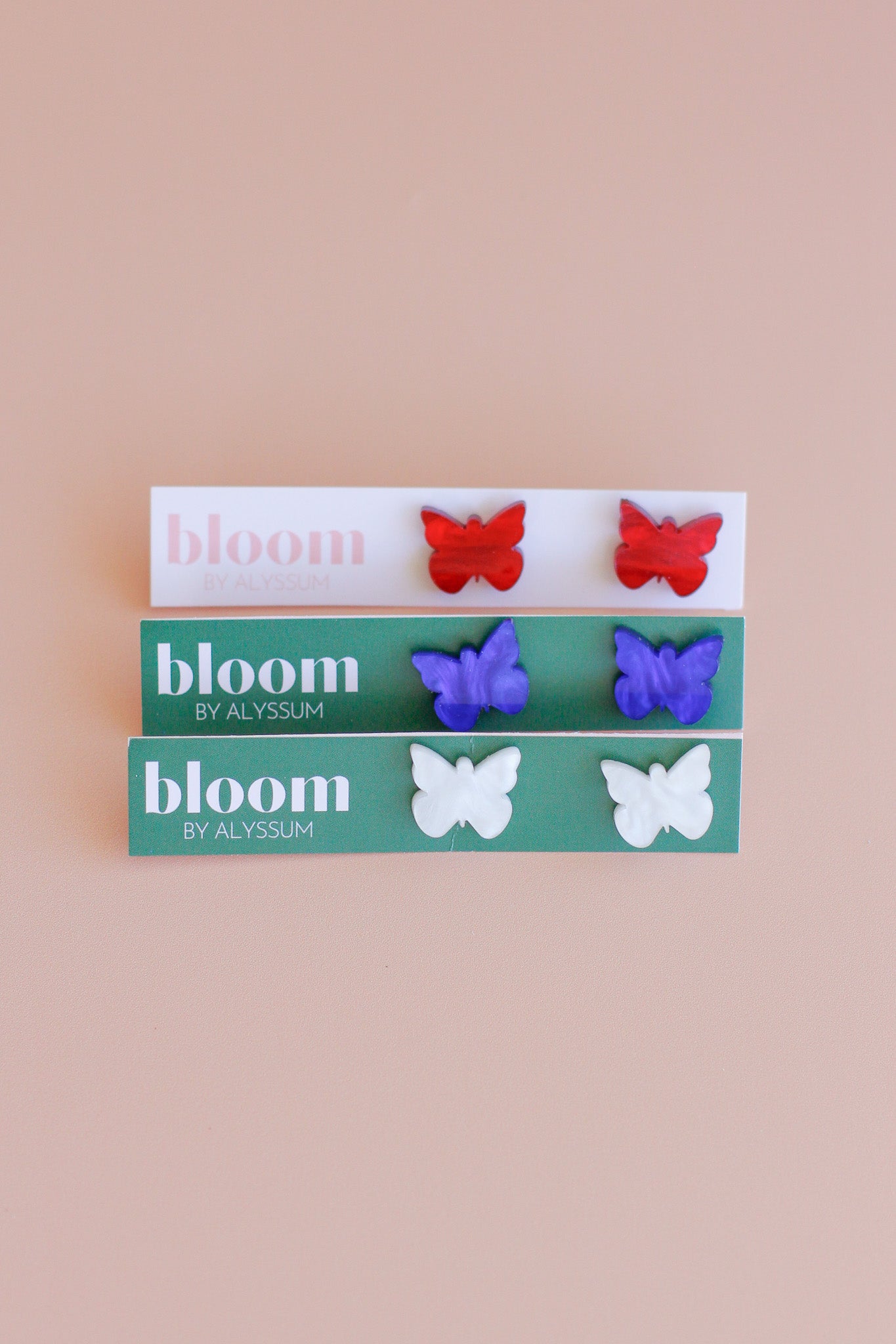 flutter - butterfly studs