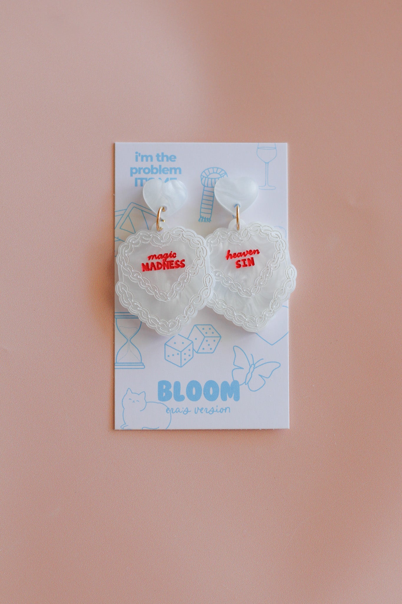 blank space cake dangles