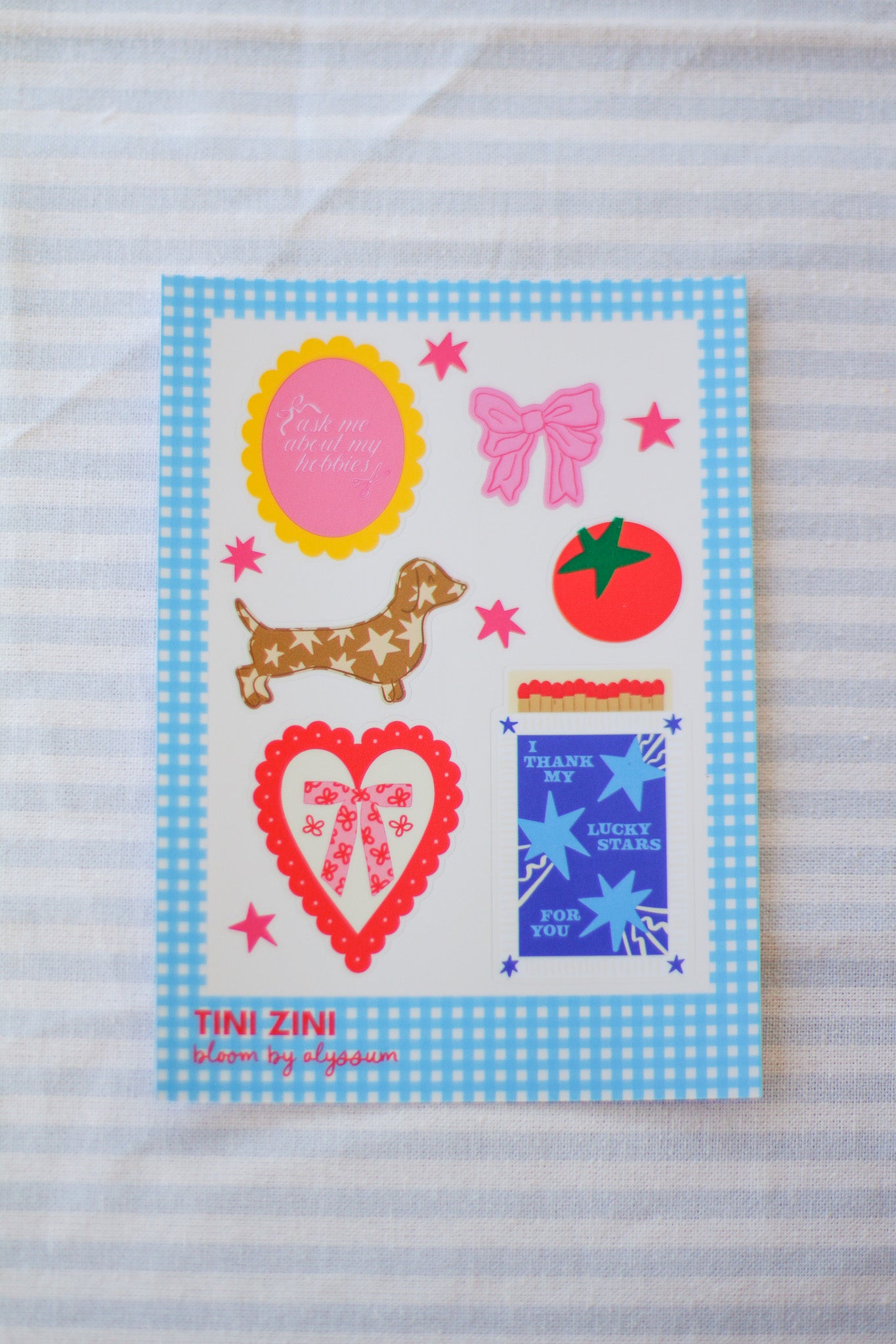 TINI ZINI x bloom by alyssum sticker sheet