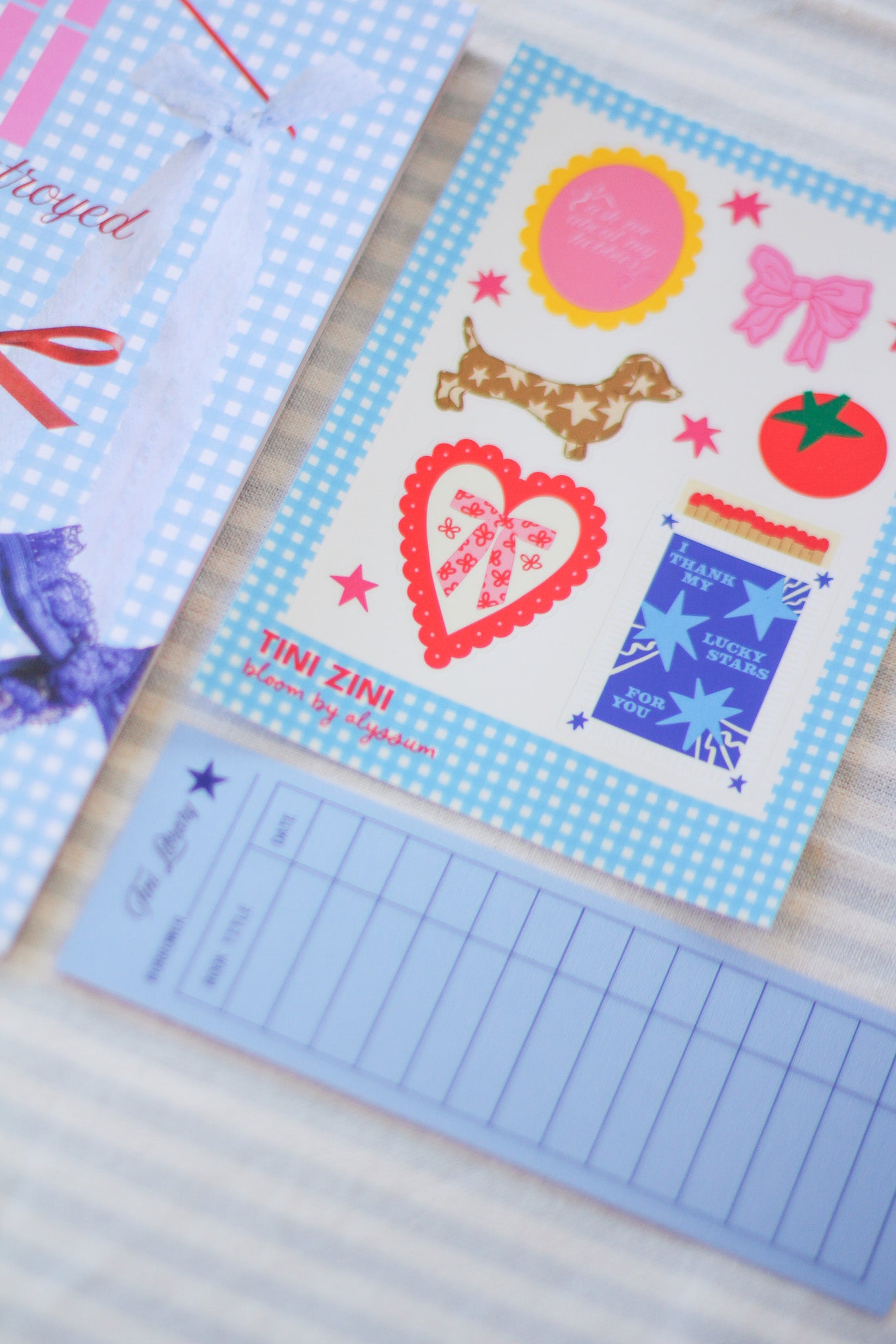 TINI ZINI x bloom by alyssum bookmark