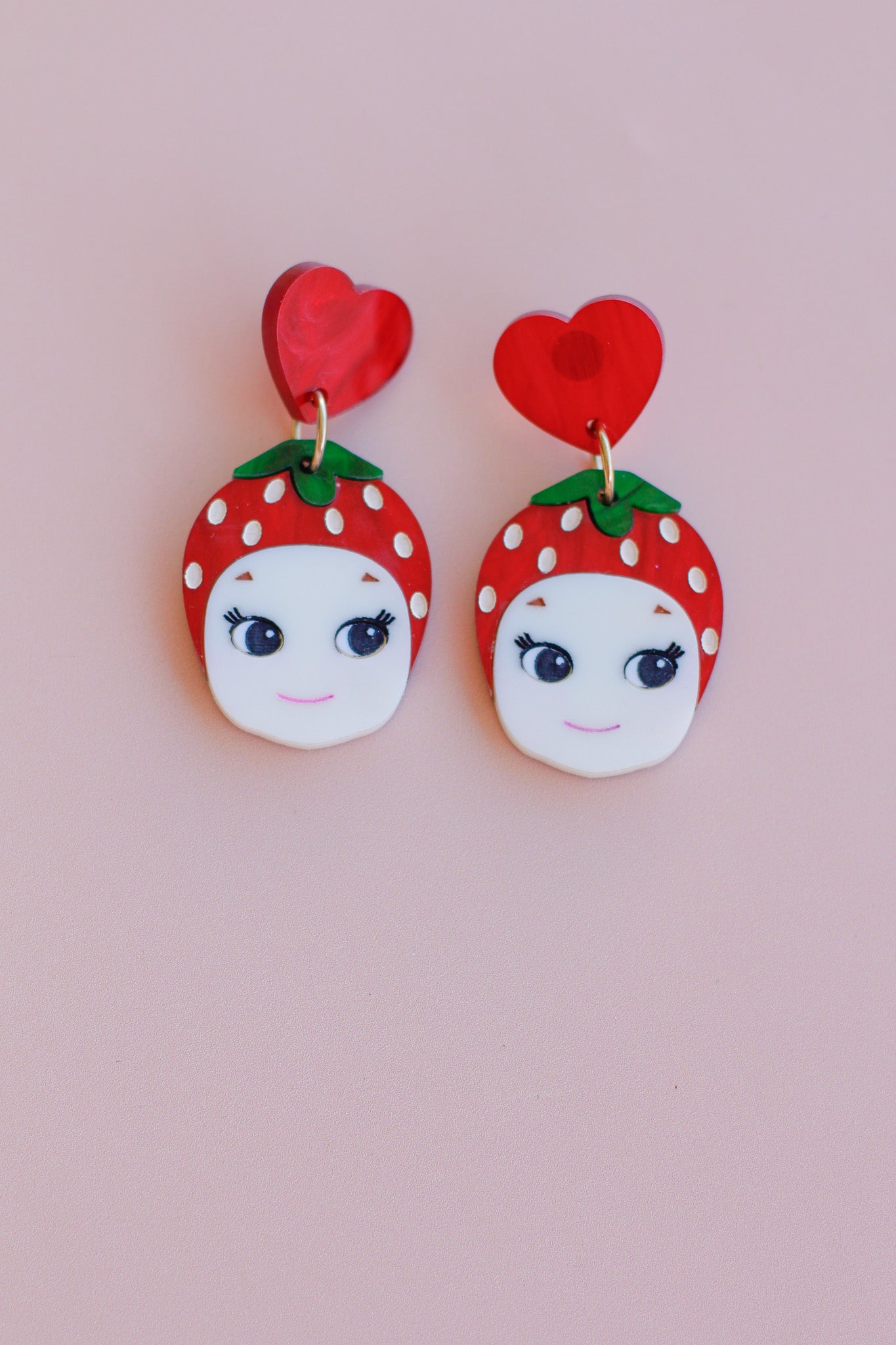 soleil - strawberry sunshine angel baby dangles