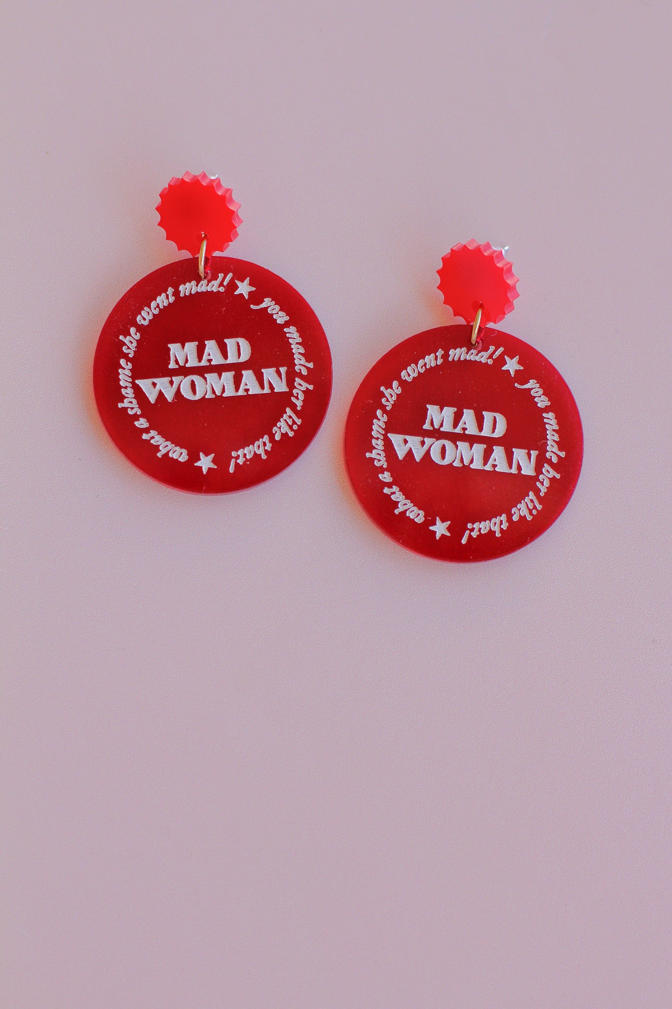 mad woman dangles