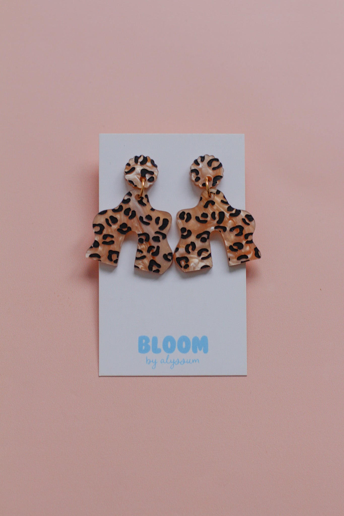 sylvia - leopard print arch dangles