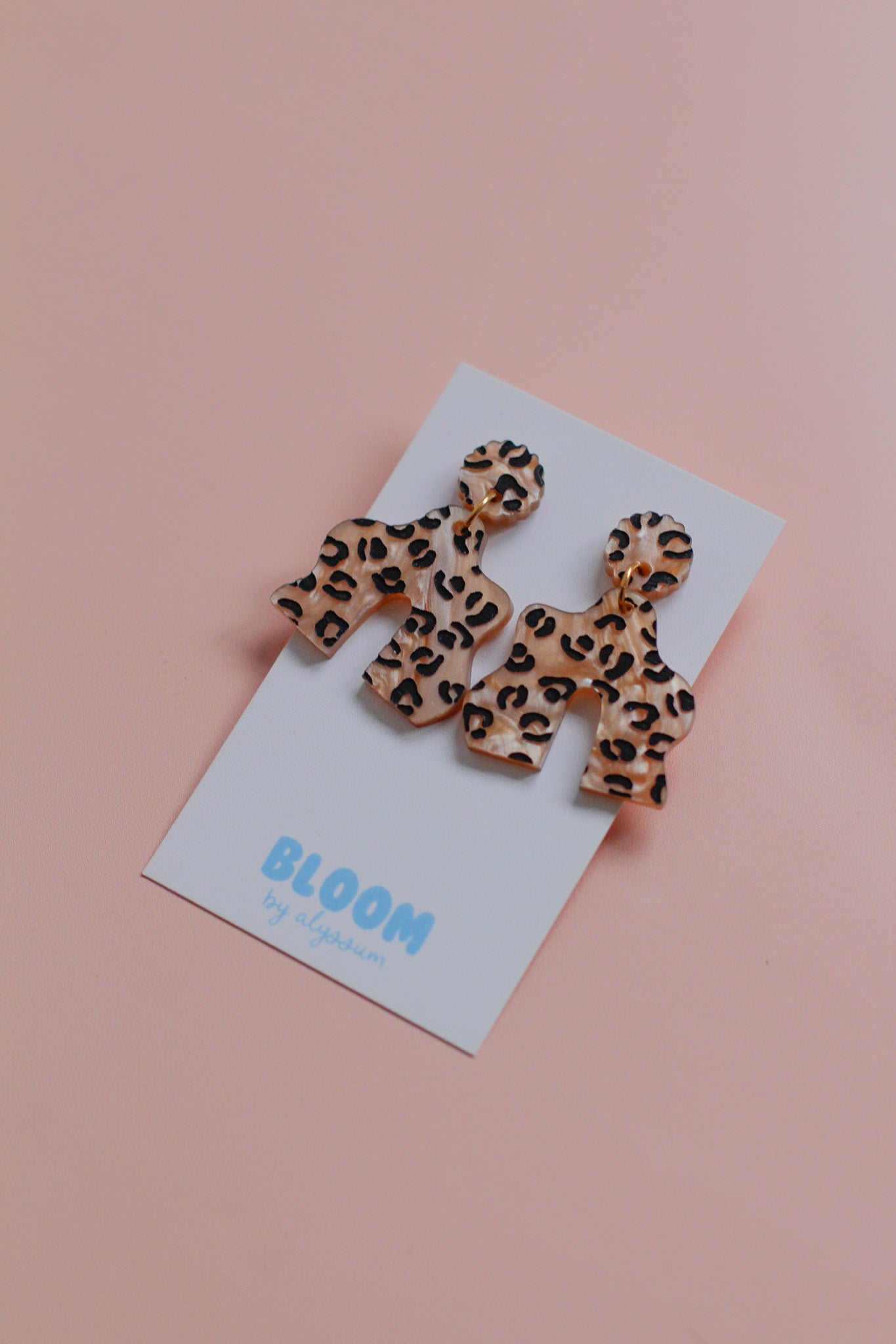 sylvia - leopard print arch dangles