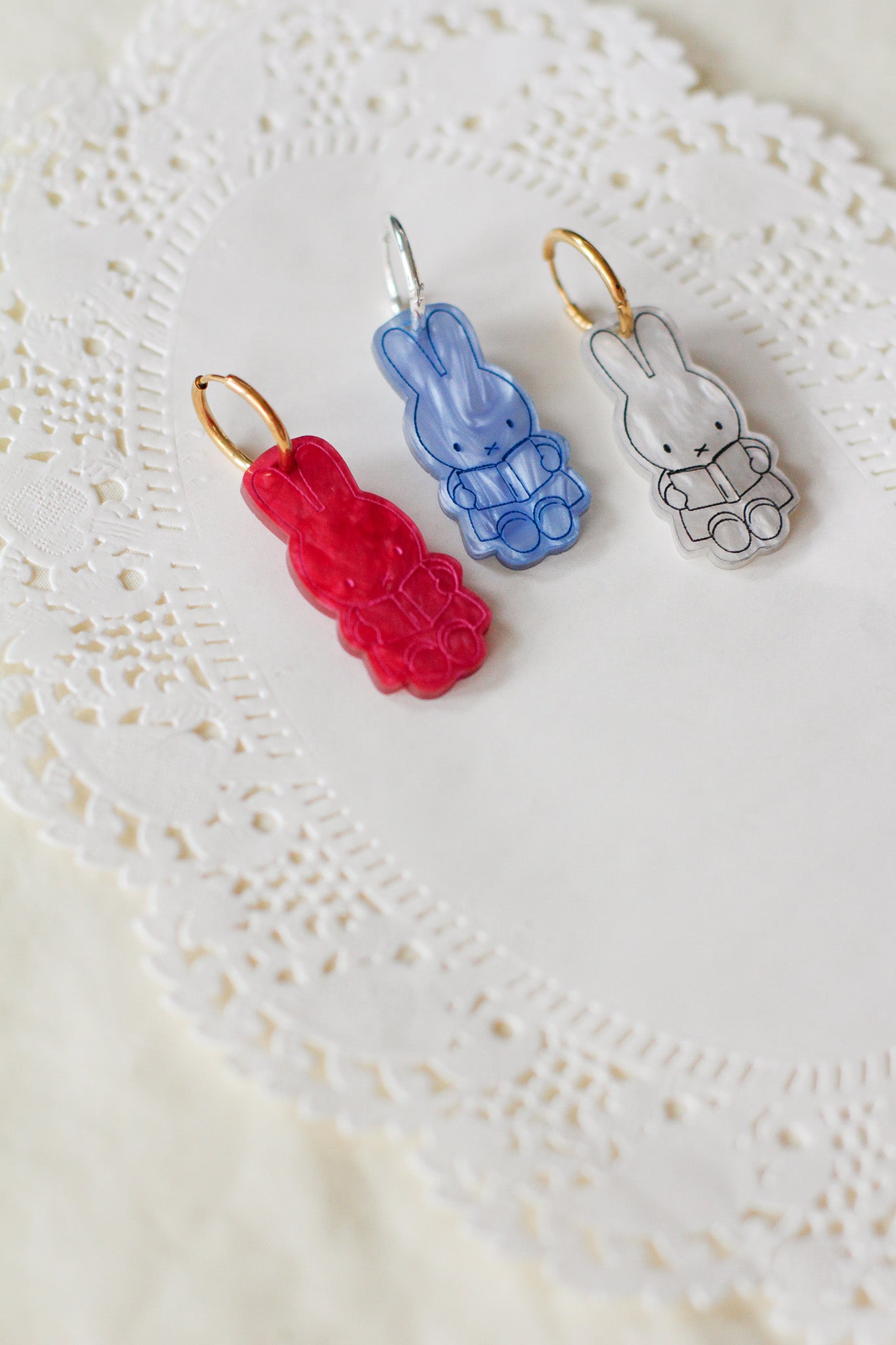 miffy - book hoop earrings BI(ES)D. x BLOOMS