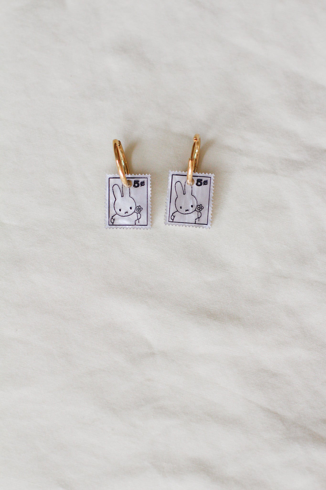 miffy - stamp hoop earrings BI(ES)D. x BLOOMS