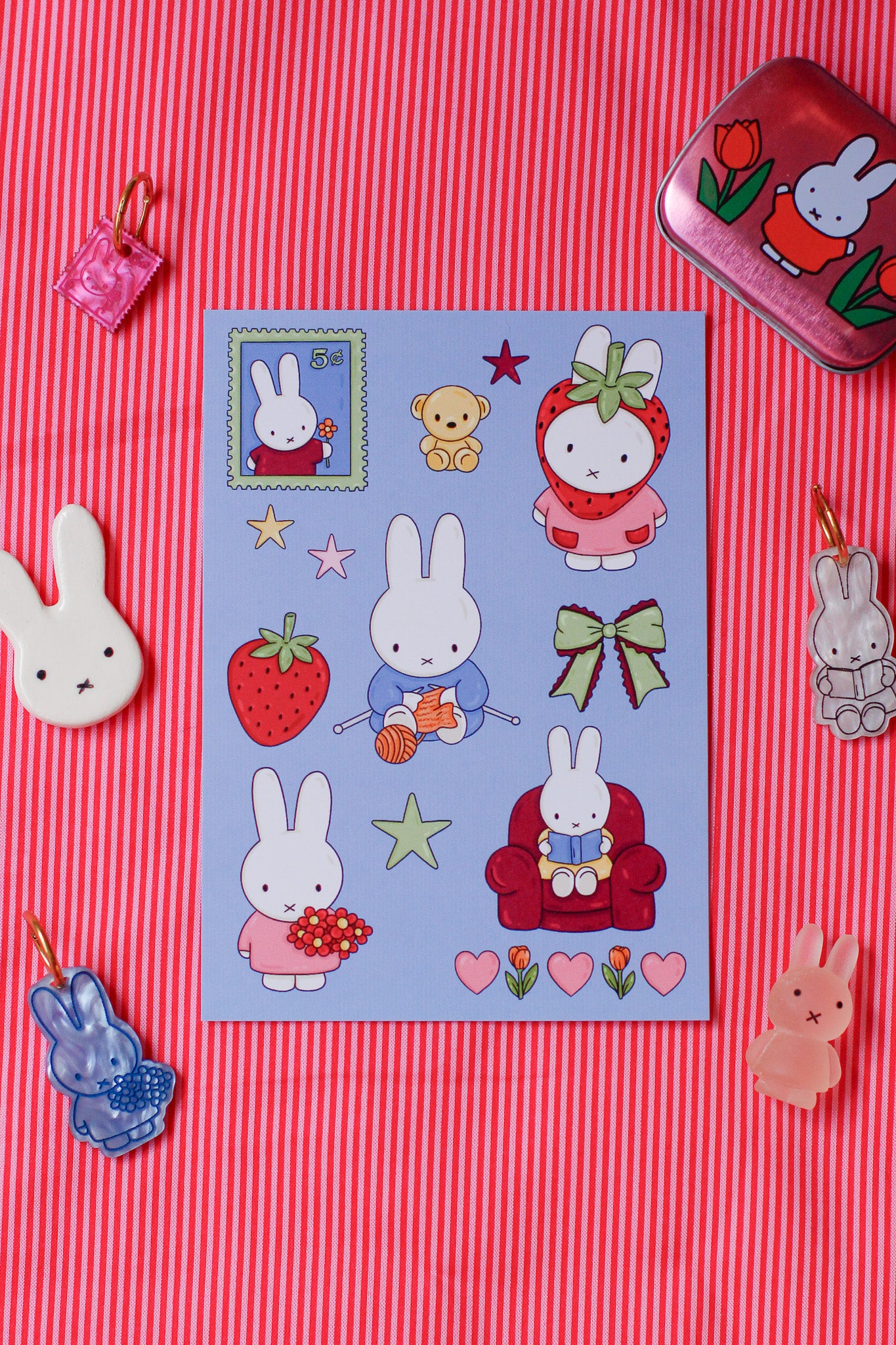 Miffy Inspired Collage Art Print BI(ES)D. x BLOOMS