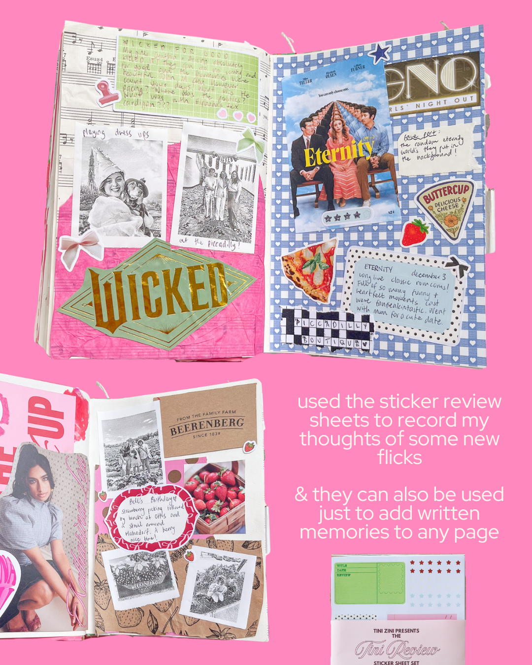 TINI ZINI the tini review sticker sheet set