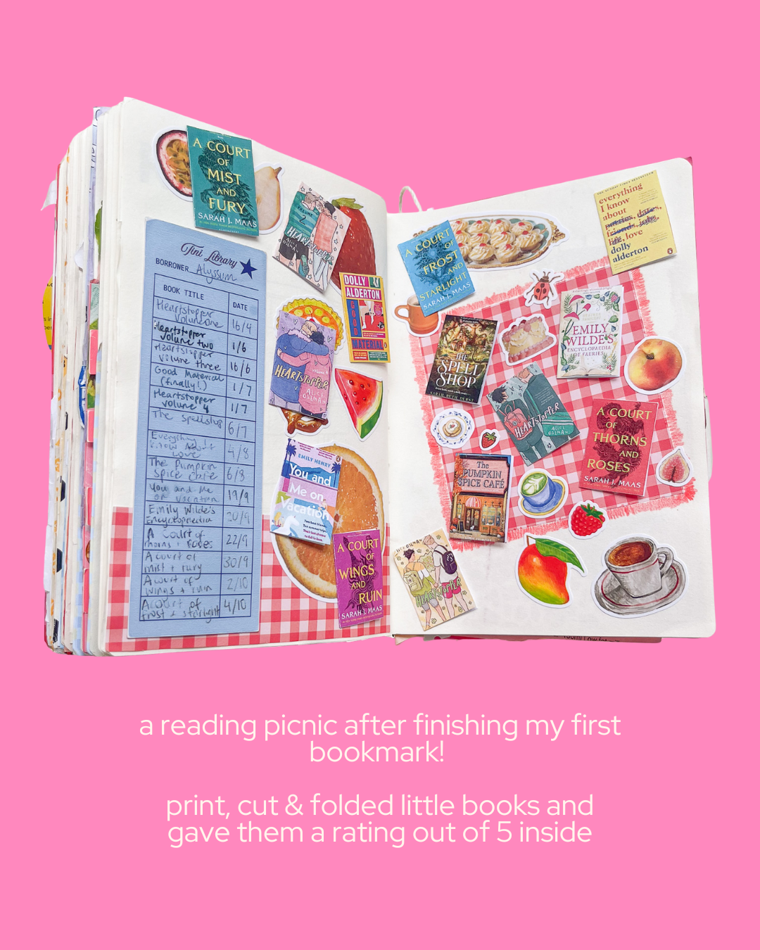 TINI ZINI x bloom by alyssum bookmark