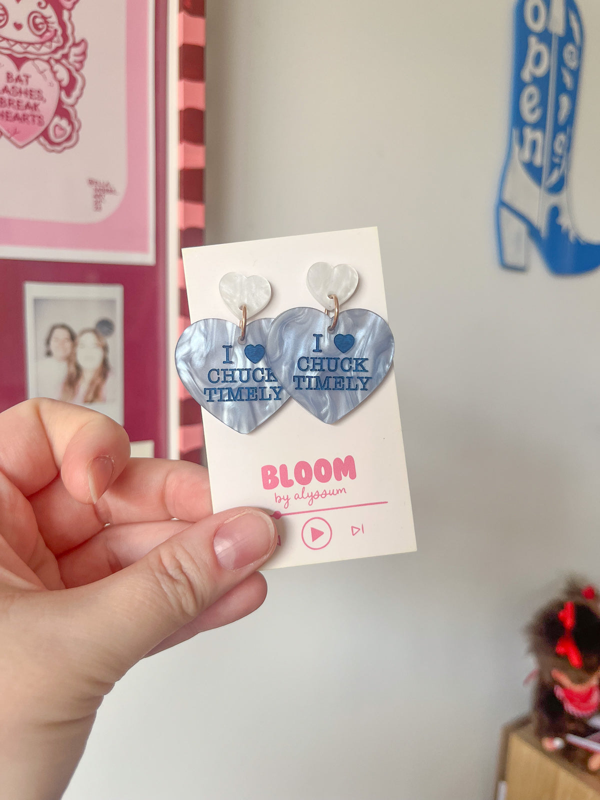 chuck timely dangle earrings