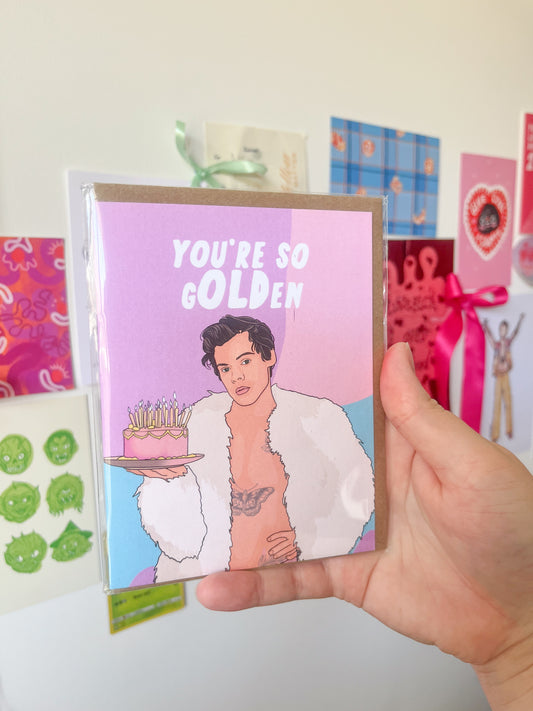 you're so golden - harry styles card