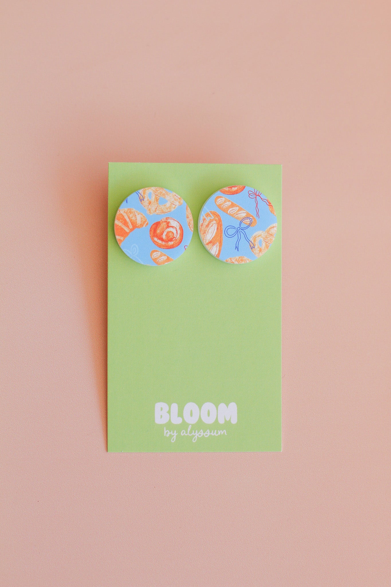 doughly parton - bread print studs