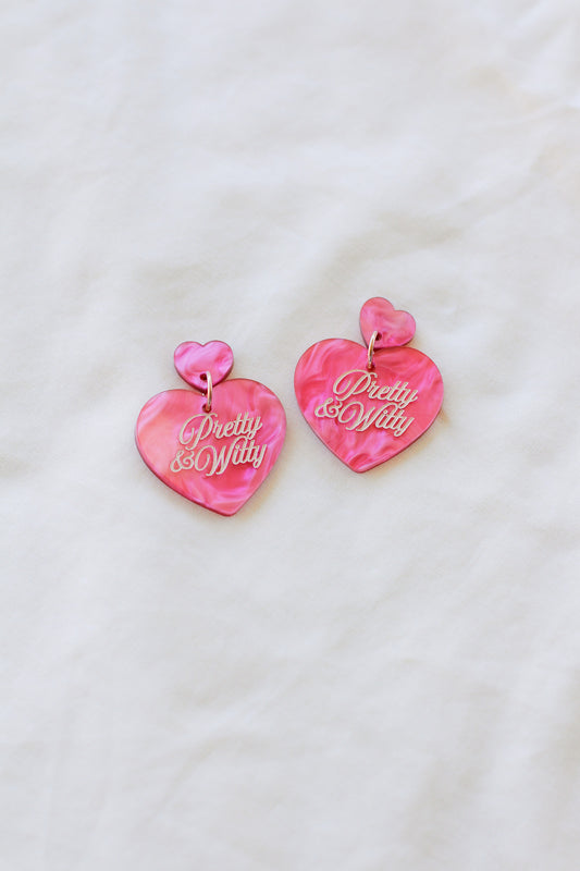 the life of a showgirl - pretty & witty heart dangles