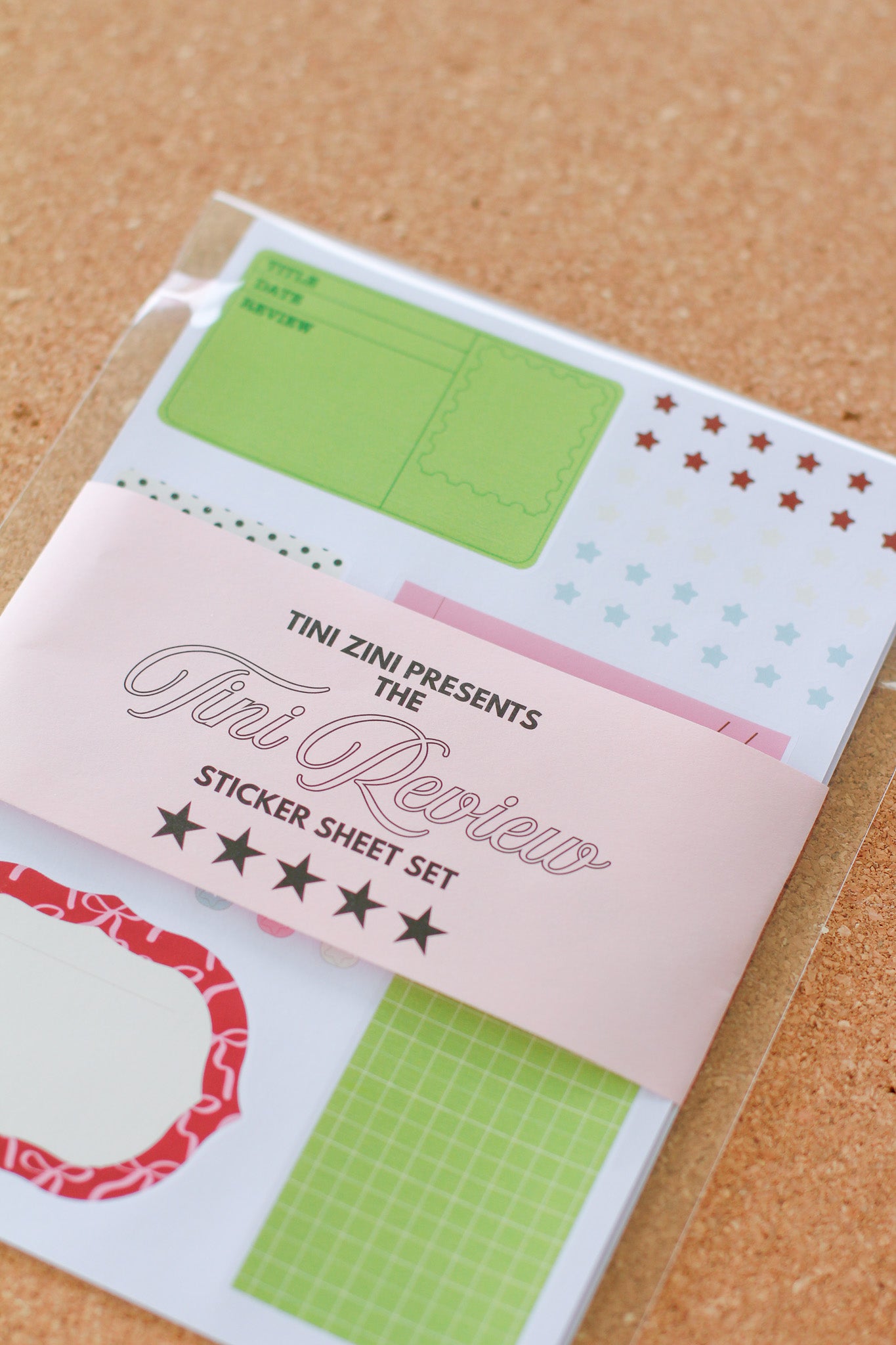 TINI ZINI the tini review sticker sheet set