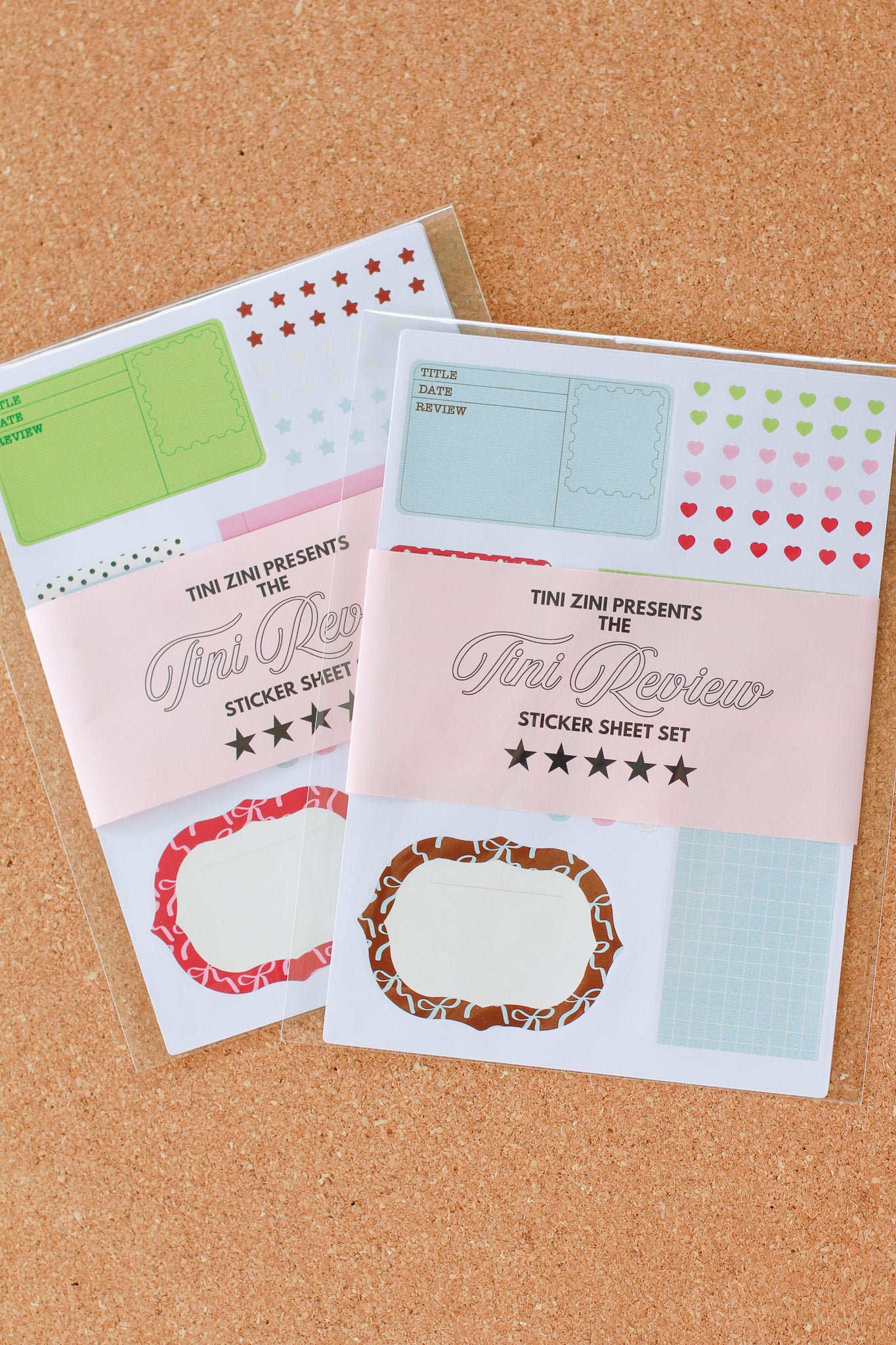 TINI ZINI the tini review sticker sheet set
