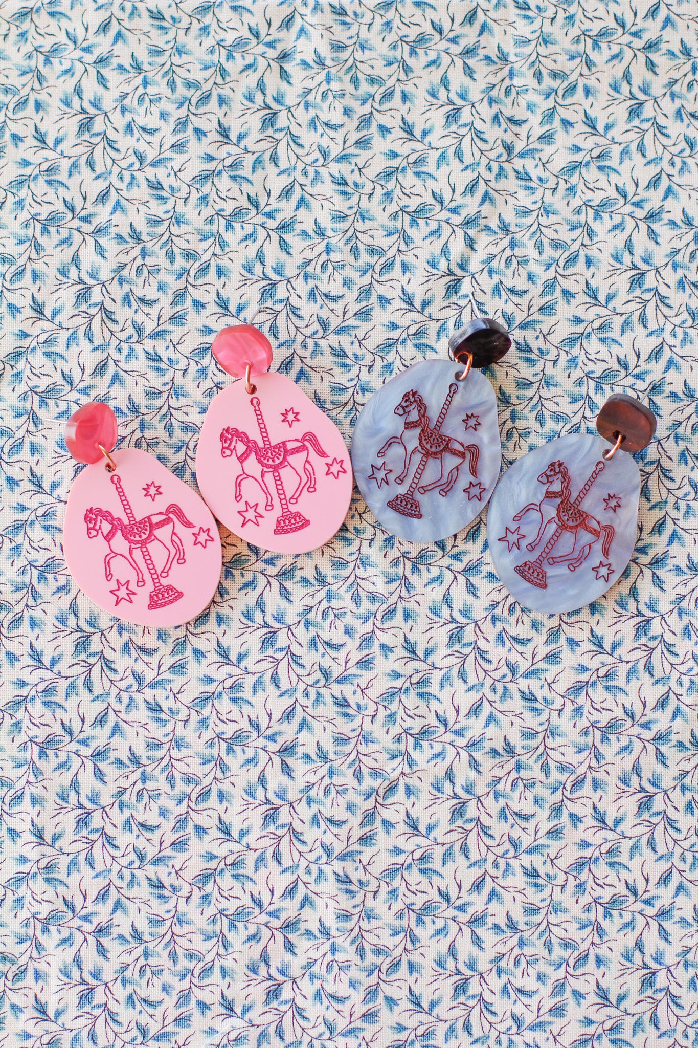 prancer - carousel horse dangle earrings