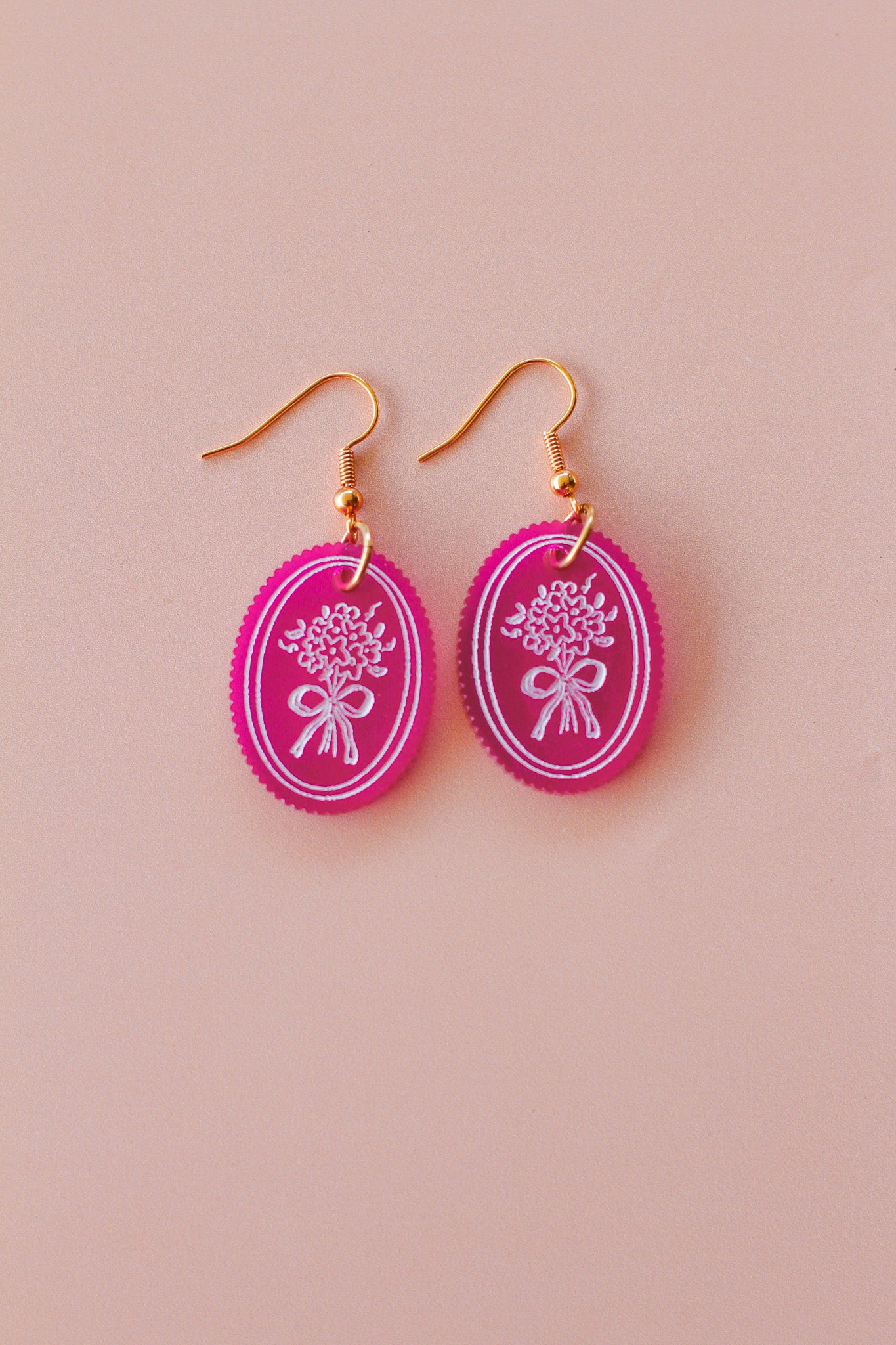 cosmos - flower bouquet dangle earrings