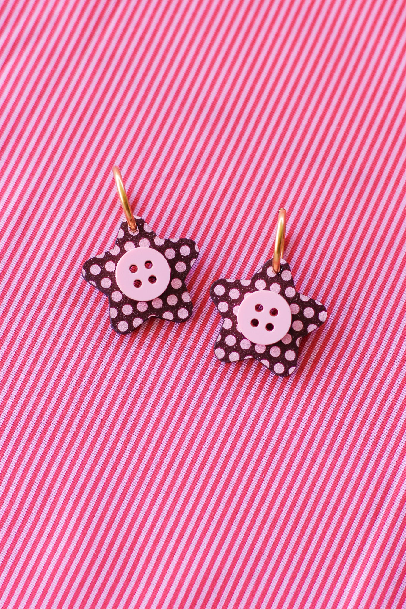 tamara - polkadot button hoops