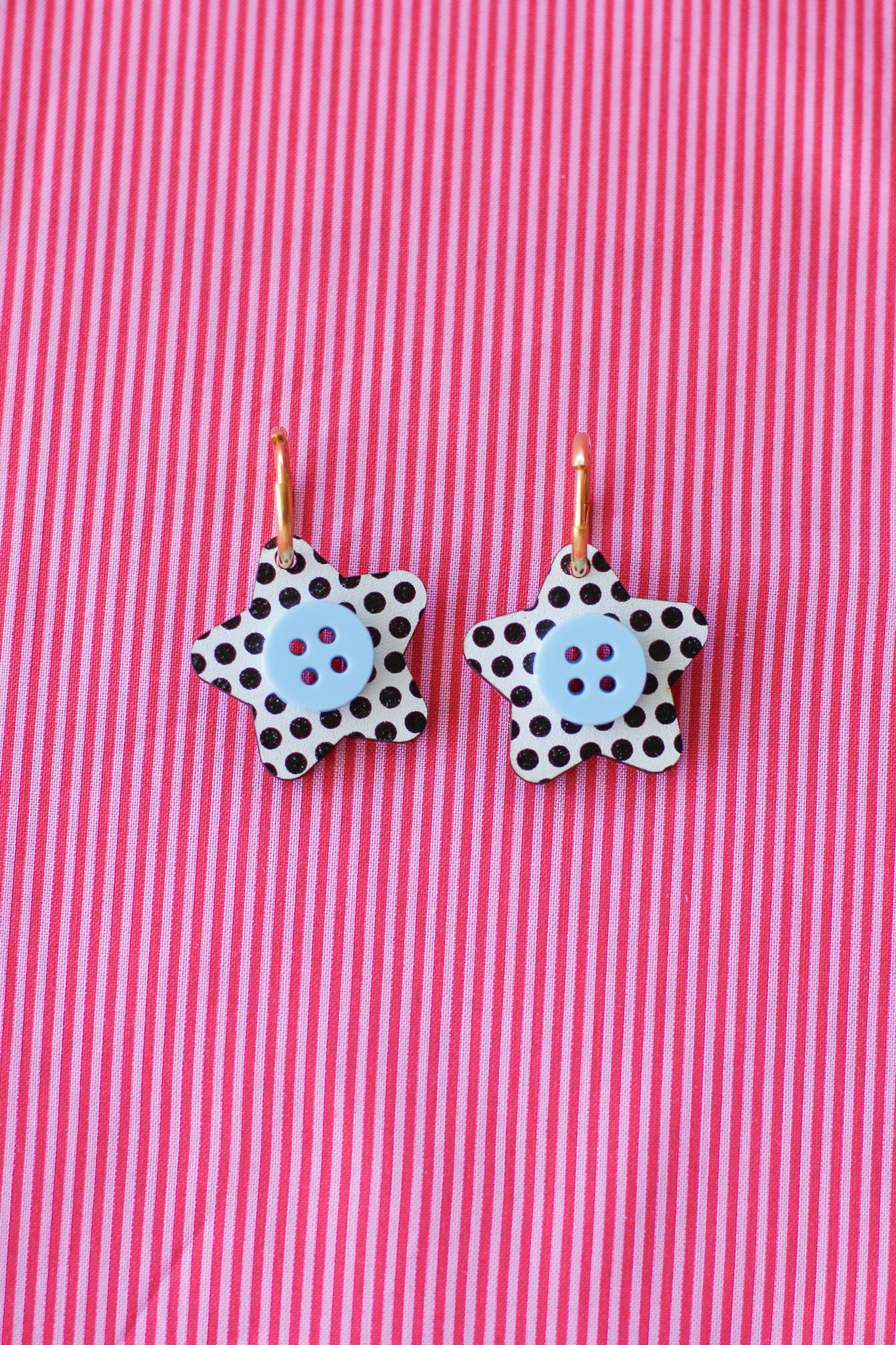 tamara - polkadot button hoops
