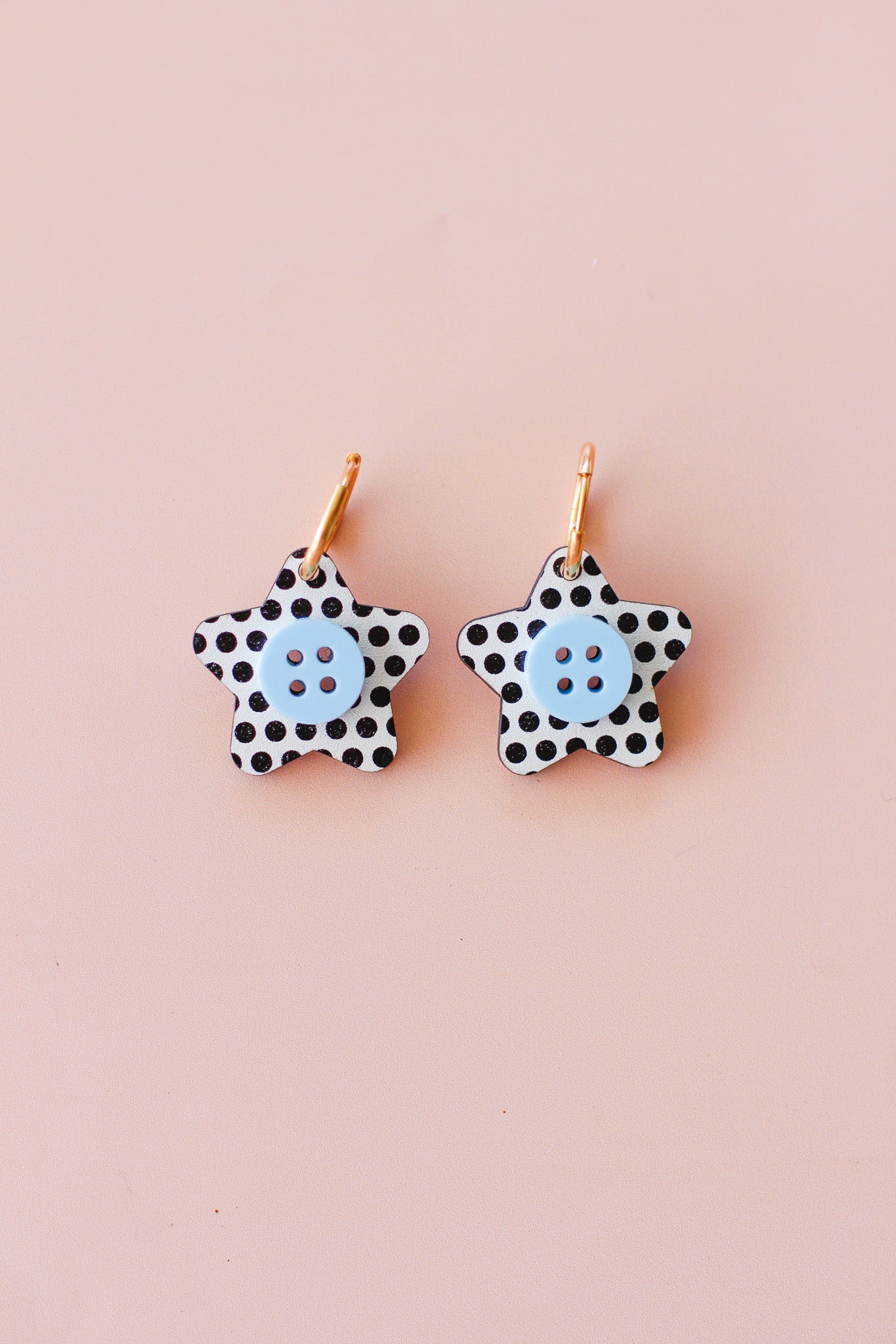 tamara - polkadot button hoops