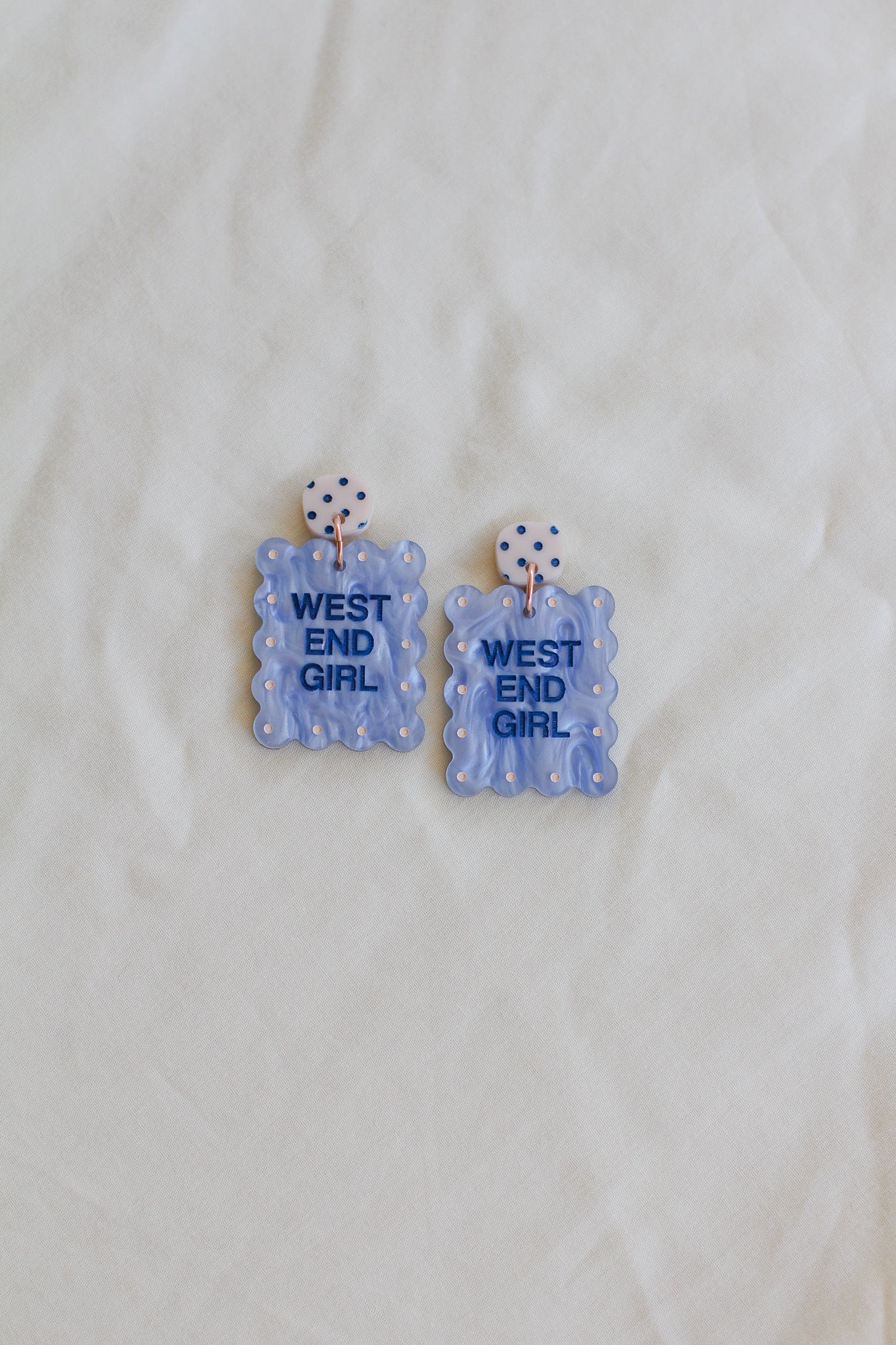 west end girl dangle earrings