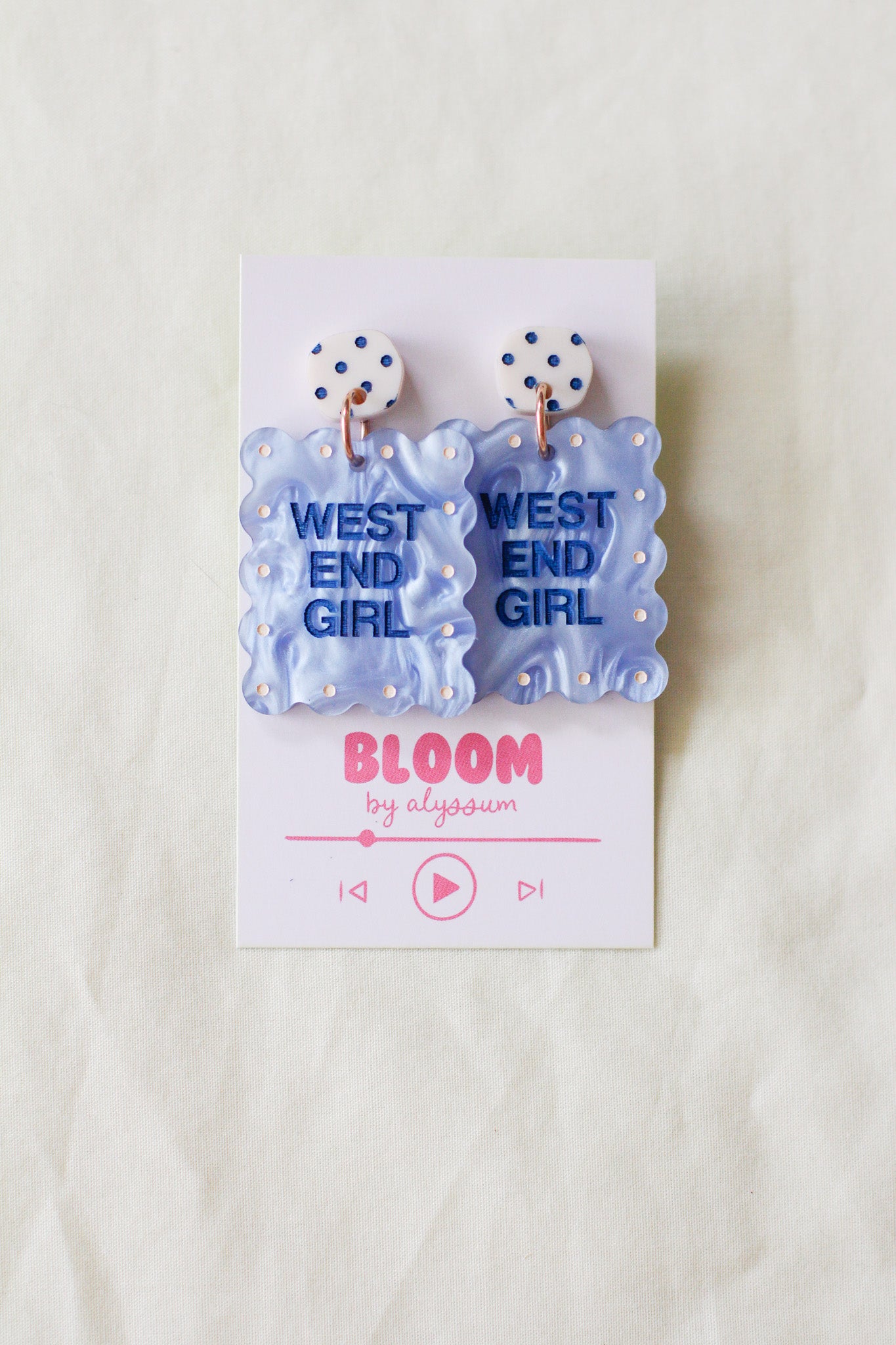 west end girl dangle earrings
