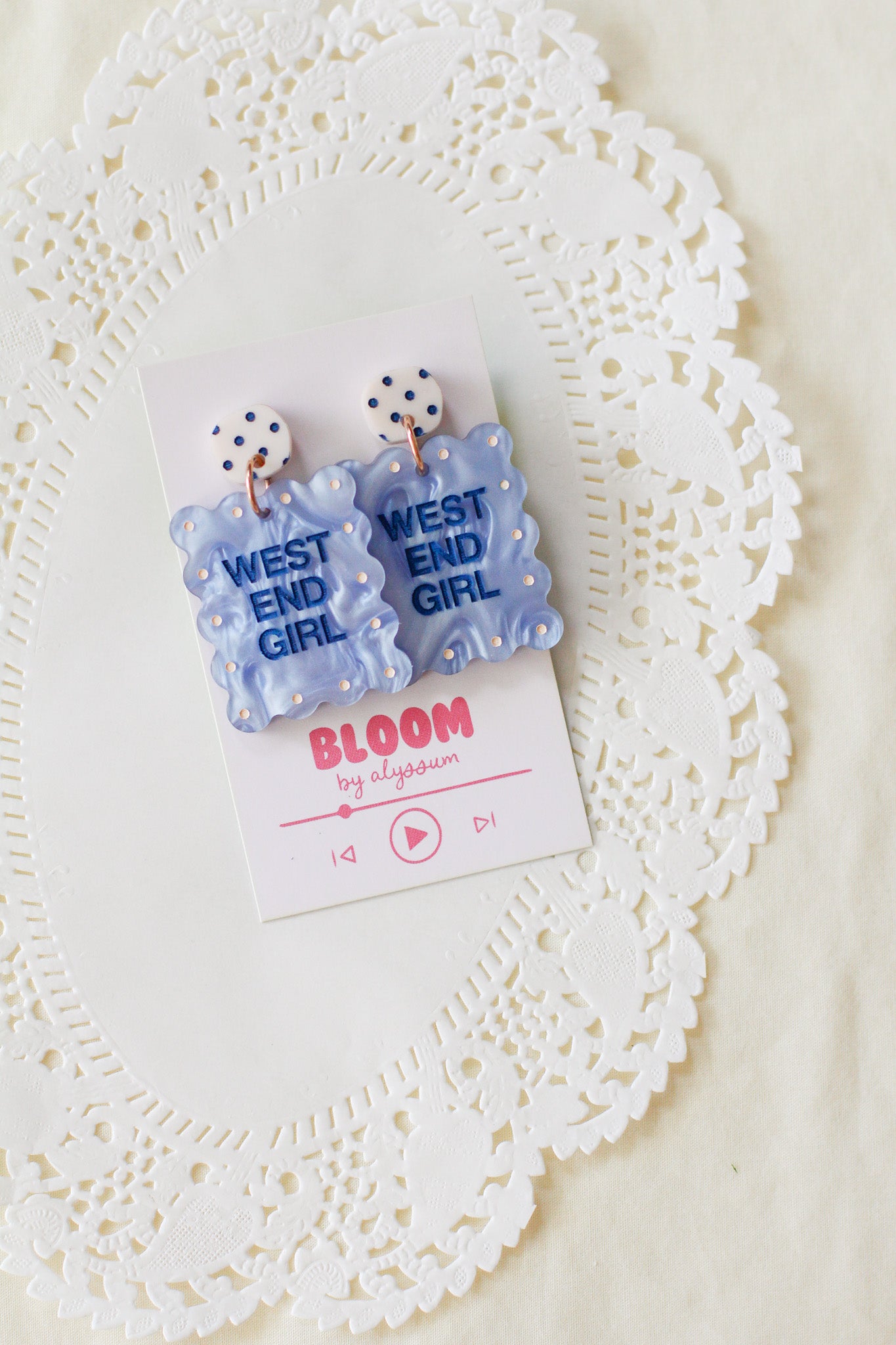 west end girl dangle earrings