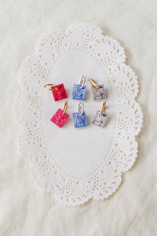 miffy - stamp hoop earrings BI(ES)D. x BLOOMS