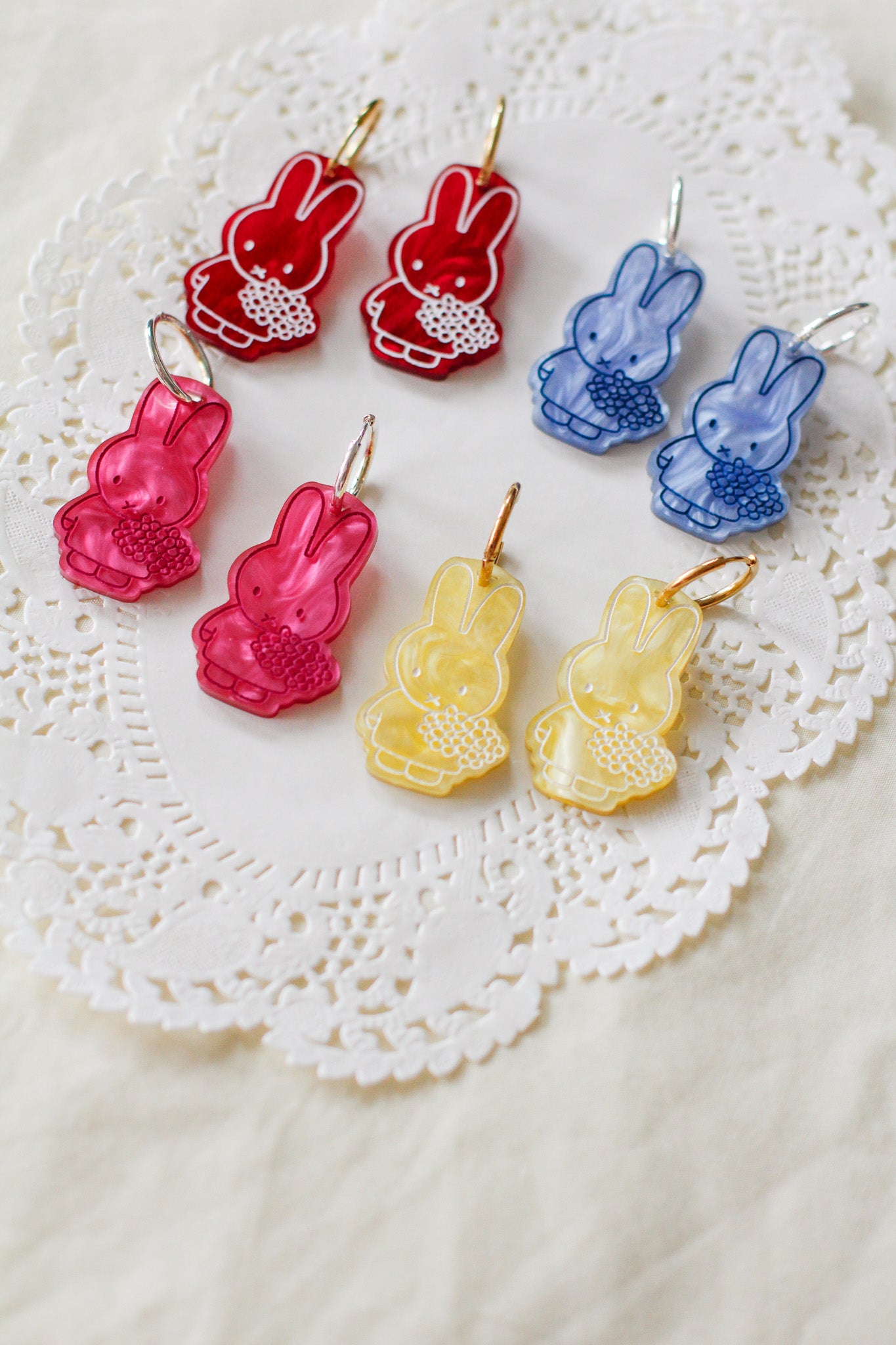 miffy - flower hoop earrings BI(ES)D. x BLOOMS