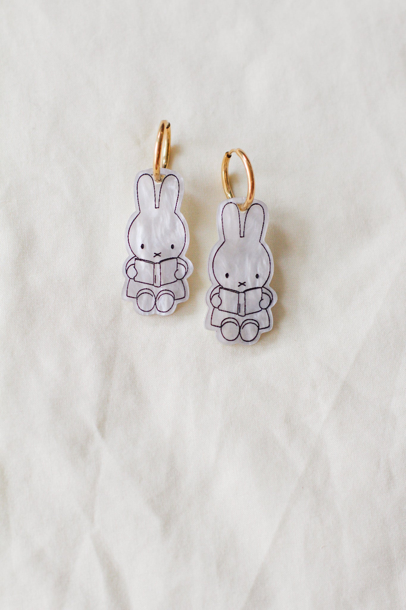 miffy - book hoop earrings BI(ES)D. x BLOOMS