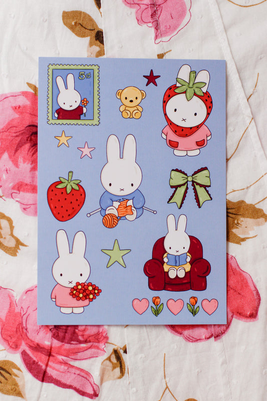Miffy Inspired Collage Art Print BI(ES)D. x BLOOMS