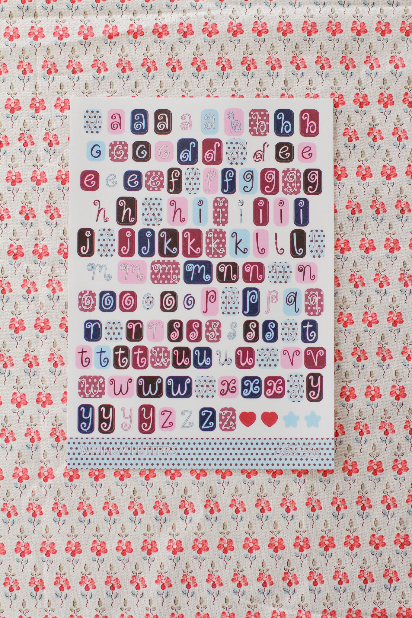 TINI ZINI whimsy letters sticker sheet