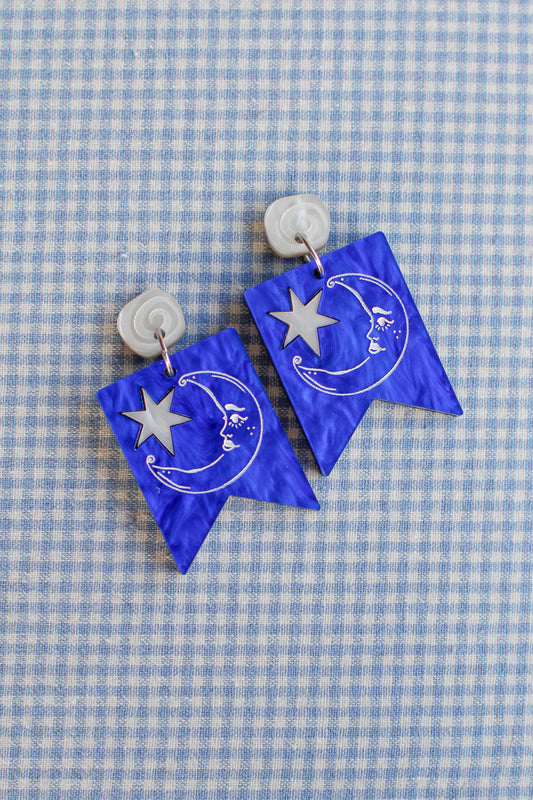 carroll - moon tapestry dangle earrings