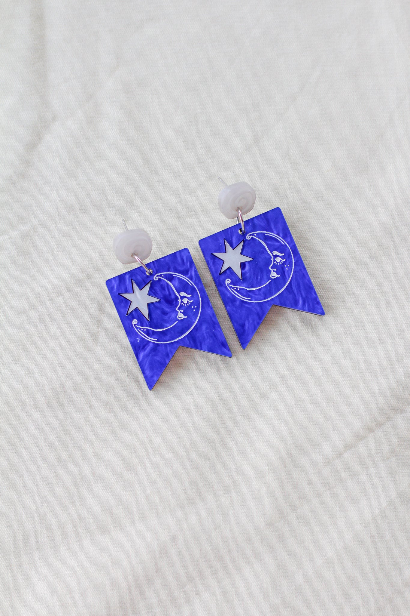carroll - moon tapestry dangle earrings