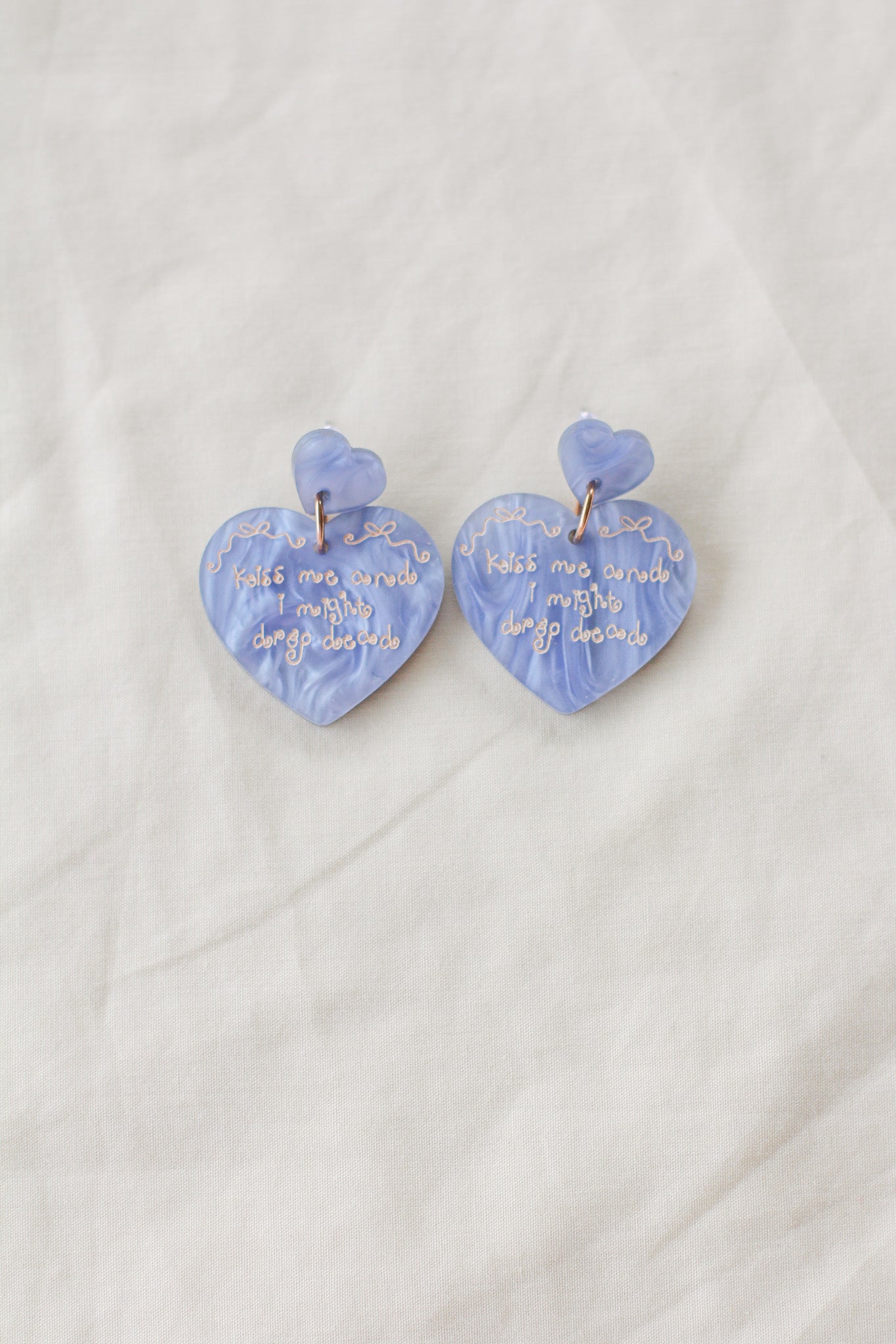 drop dead heart earrings