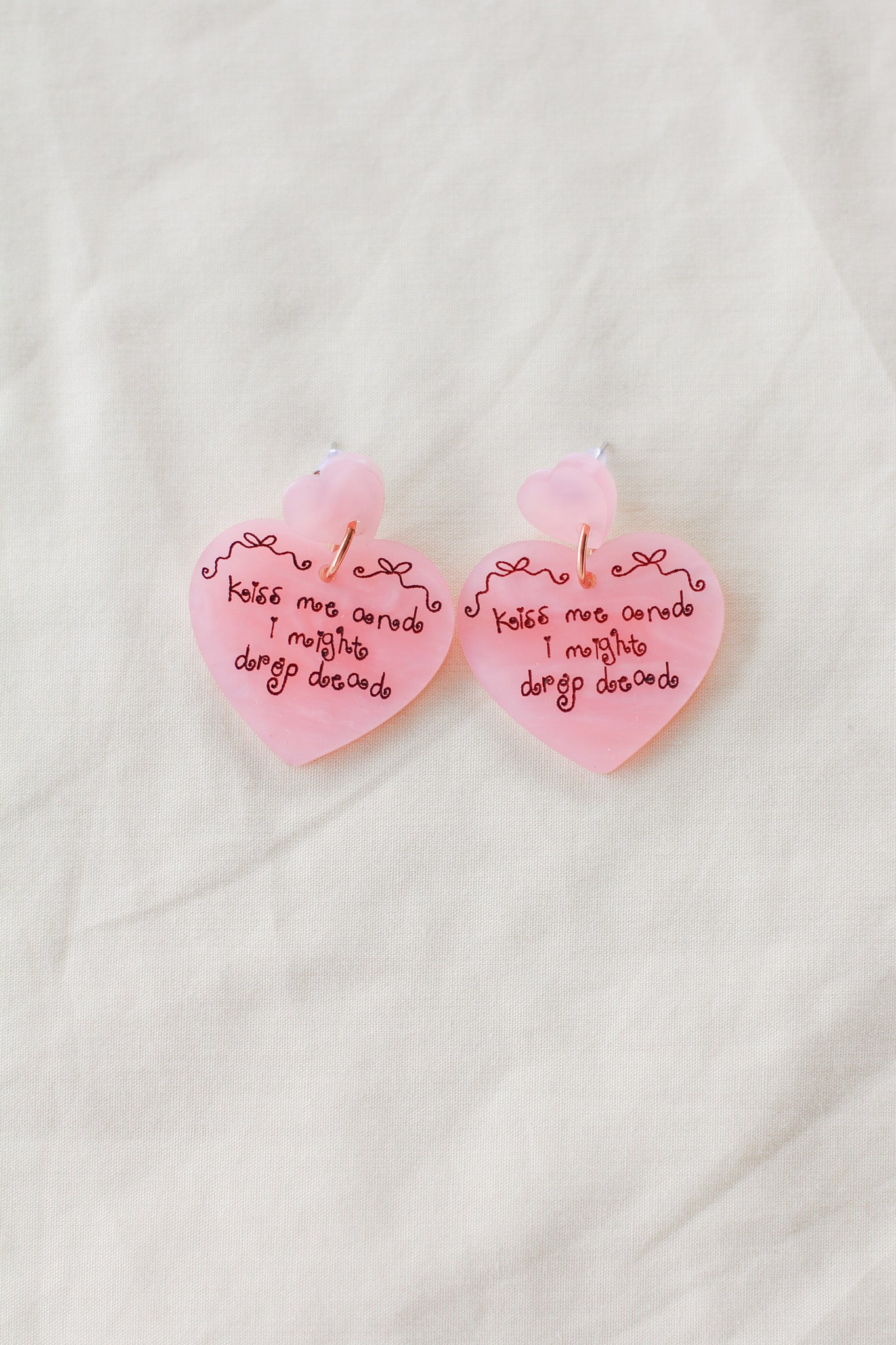drop dead heart earrings
