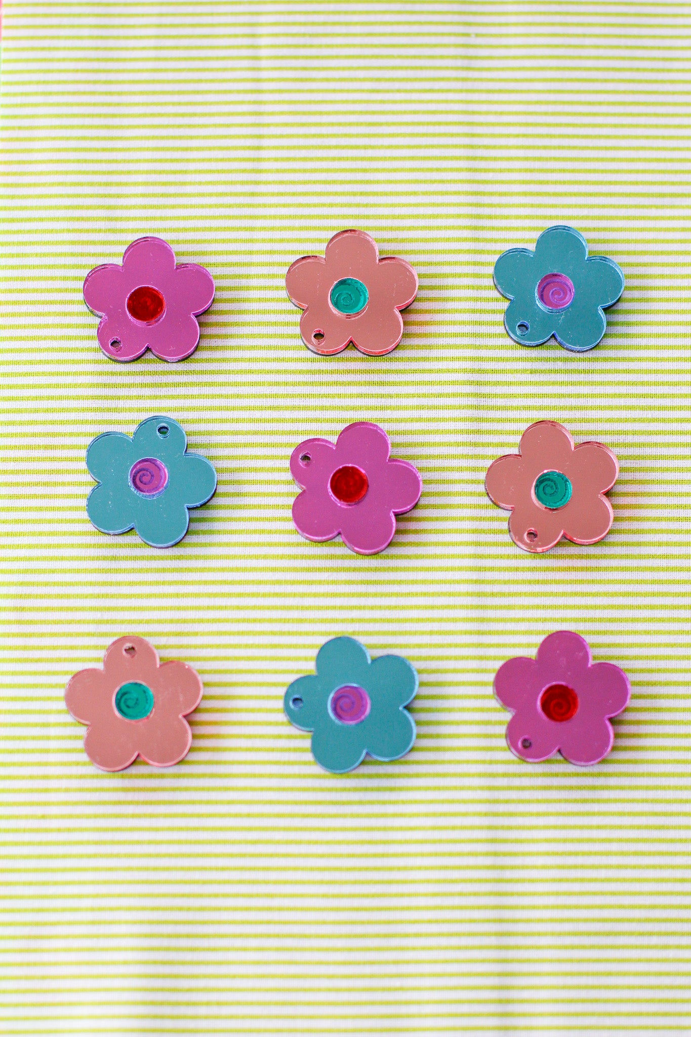 MADE TO ORDER lindsay - bubble flower hoop earrings