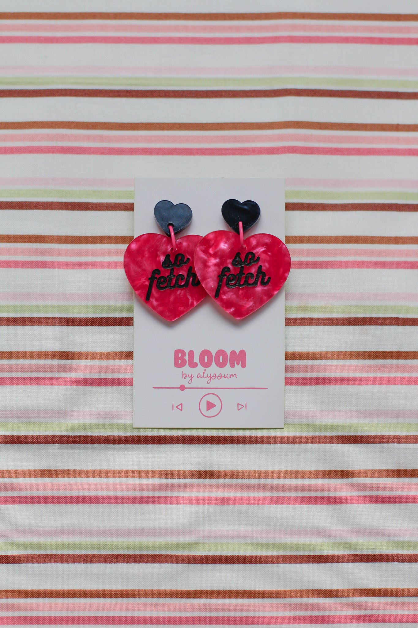 gretchen - so fetch heart dangle earrings