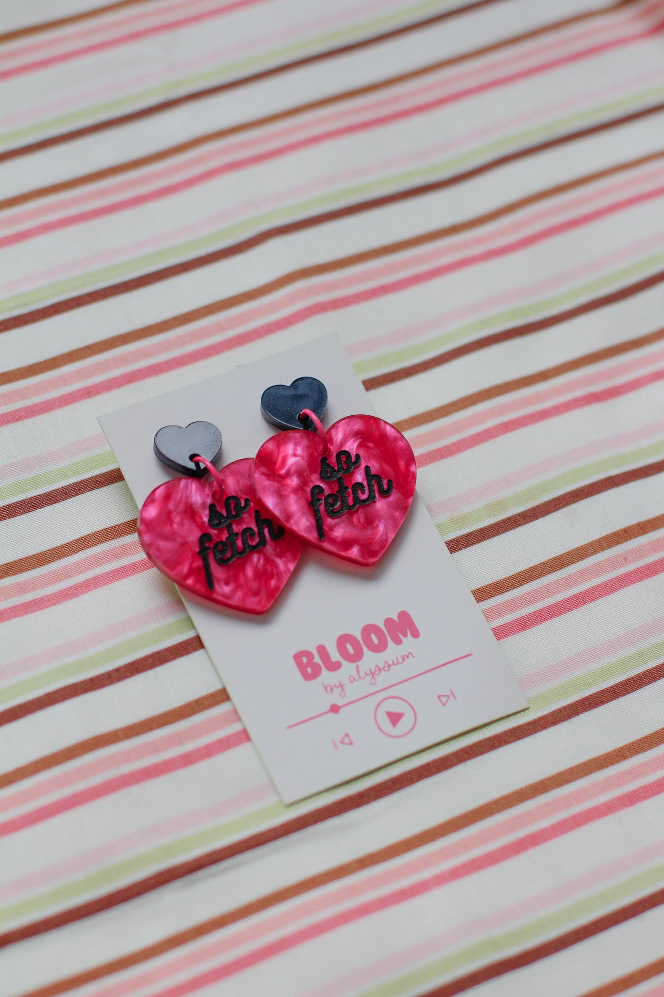 gretchen - so fetch heart dangle earrings