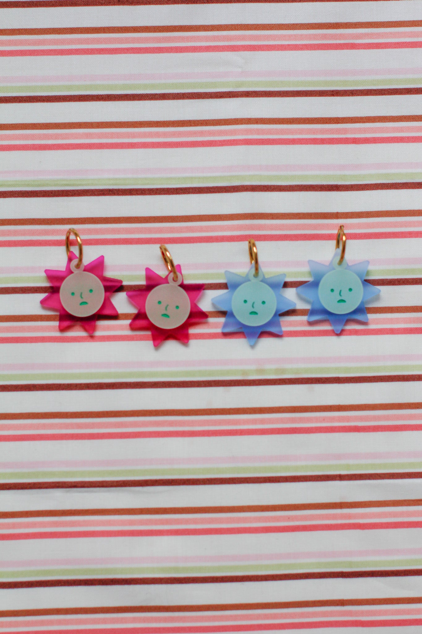 MADE TO ORDER neil - glow in the dark face hoop earrings
