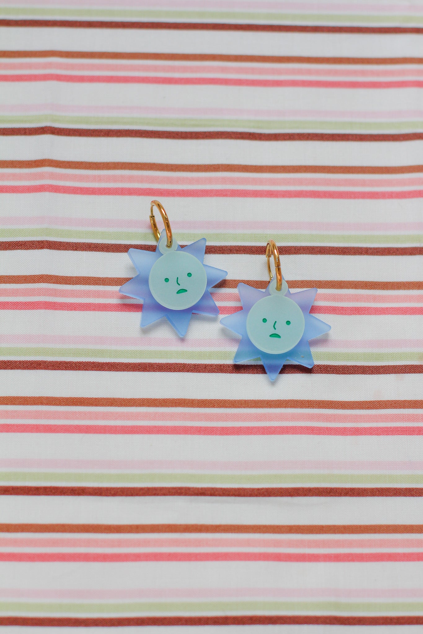 MADE TO ORDER neil - glow in the dark face hoop earrings