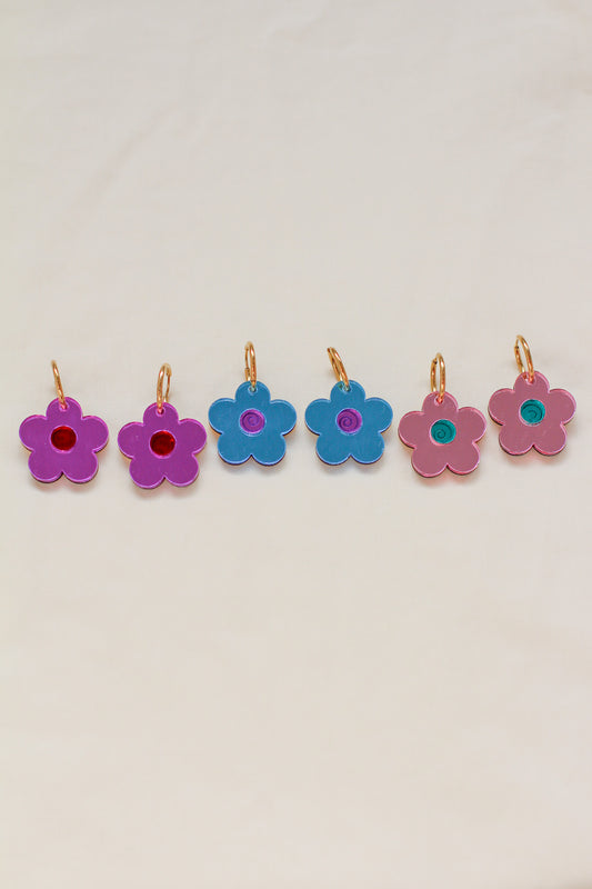 MADE TO ORDER lindsay - bubble flower hoop earrings