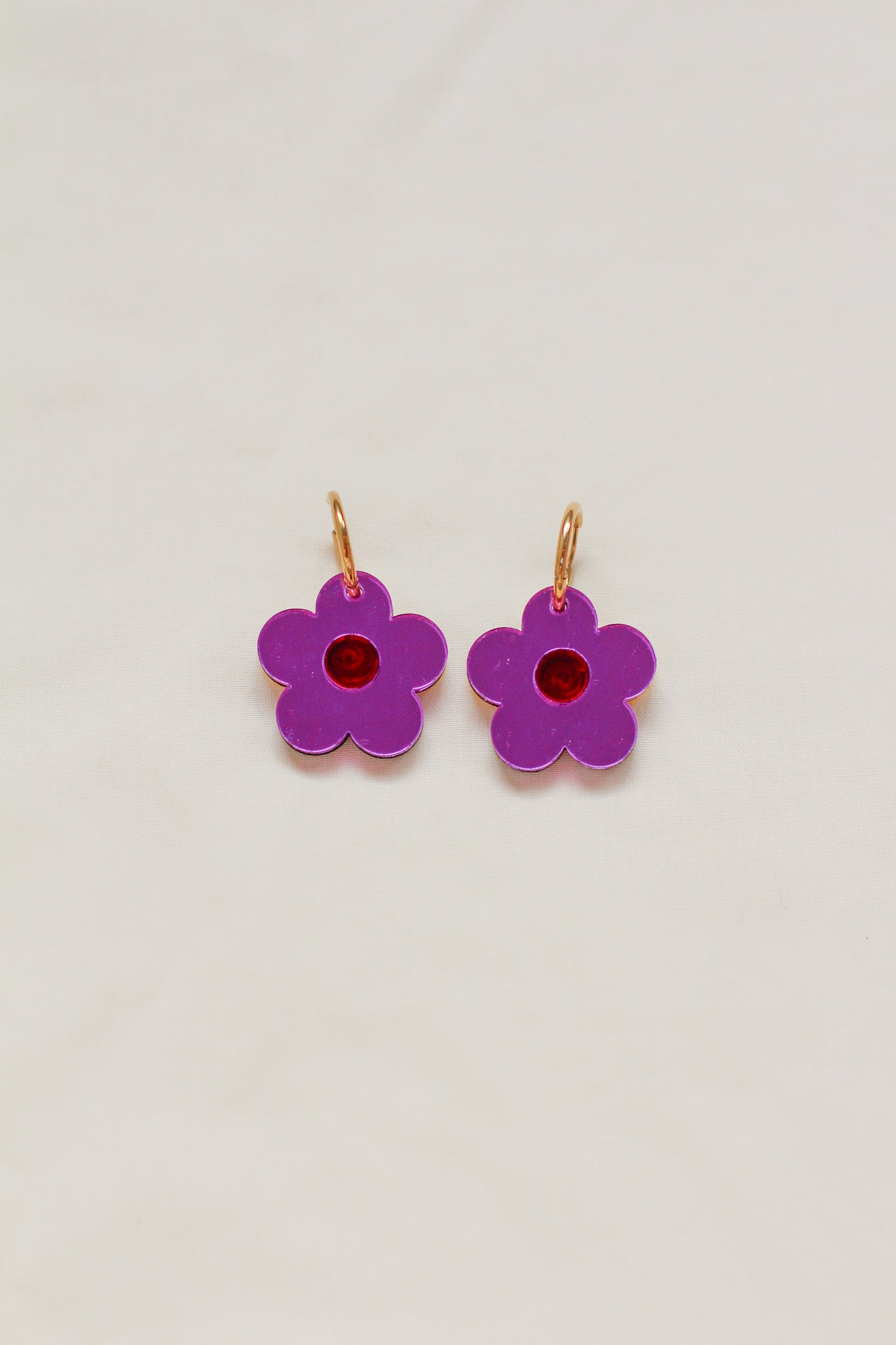 MADE TO ORDER lindsay - bubble flower hoop earrings