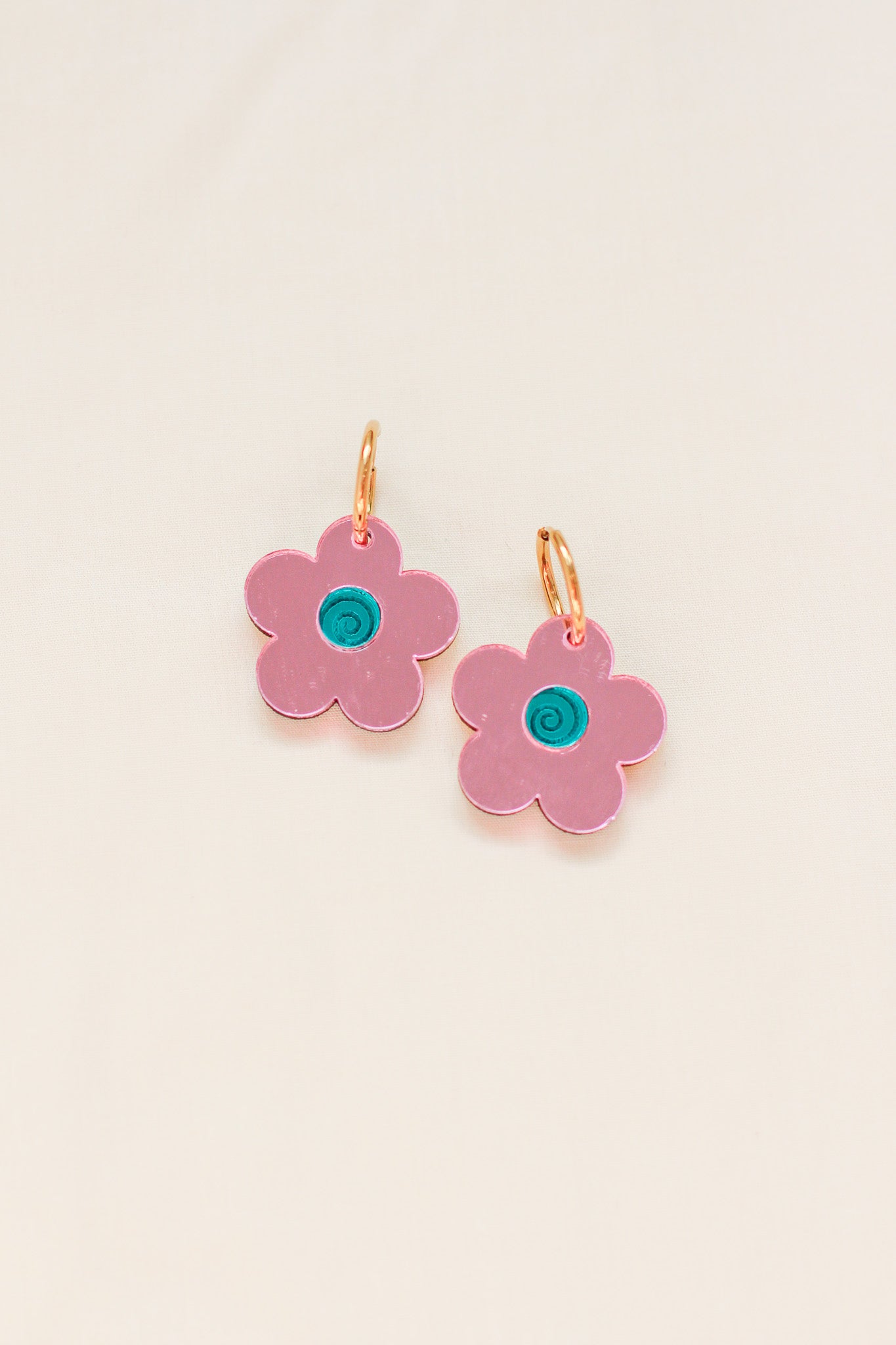 MADE TO ORDER lindsay - bubble flower hoop earrings